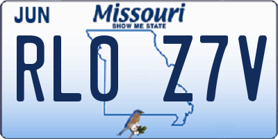 MO license plate RL0Z7V