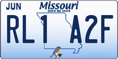 MO license plate RL1A2F