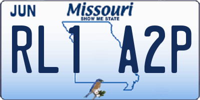 MO license plate RL1A2P
