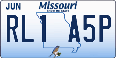 MO license plate RL1A5P