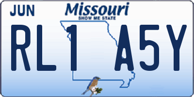MO license plate RL1A5Y