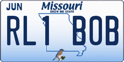 MO license plate RL1B0B