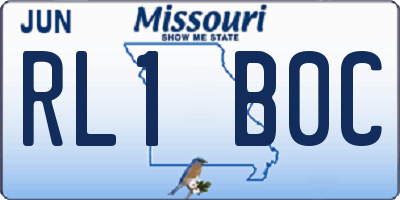 MO license plate RL1B0C