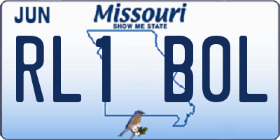 MO license plate RL1B0L
