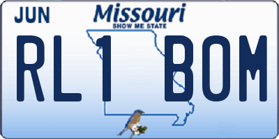 MO license plate RL1B0M