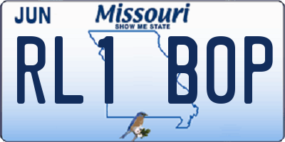 MO license plate RL1B0P