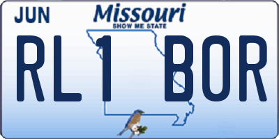 MO license plate RL1B0R