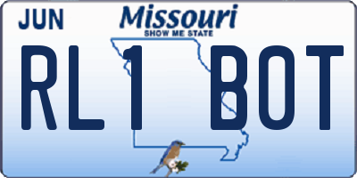 MO license plate RL1B0T