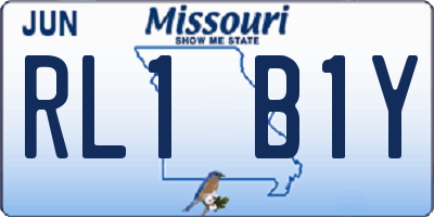 MO license plate RL1B1Y