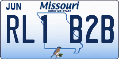 MO license plate RL1B2B