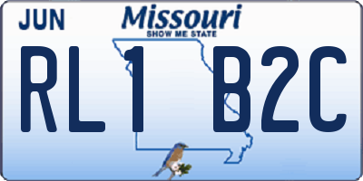 MO license plate RL1B2C
