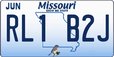 MO license plate RL1B2J