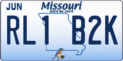MO license plate RL1B2K