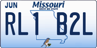 MO license plate RL1B2L
