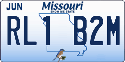 MO license plate RL1B2M