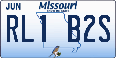 MO license plate RL1B2S