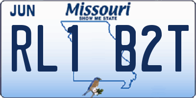 MO license plate RL1B2T