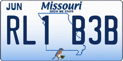 MO license plate RL1B3B