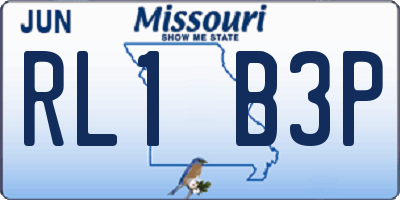MO license plate RL1B3P