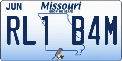 MO license plate RL1B4M