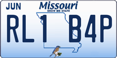 MO license plate RL1B4P