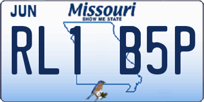 MO license plate RL1B5P