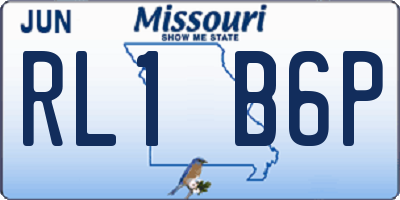 MO license plate RL1B6P