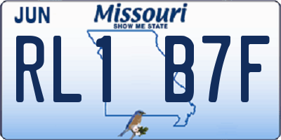 MO license plate RL1B7F
