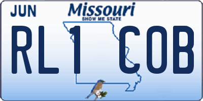 MO license plate RL1C0B