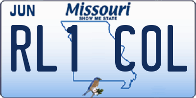 MO license plate RL1C0L