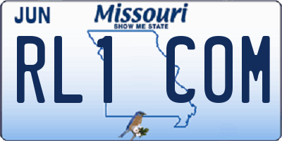 MO license plate RL1C0M