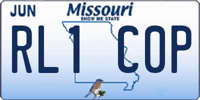 MO license plate RL1C0P