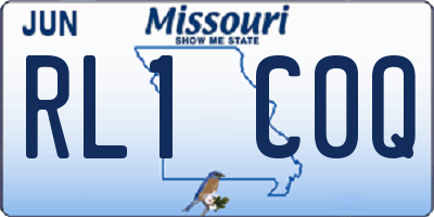 MO license plate RL1C0Q
