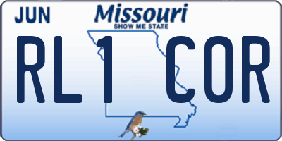 MO license plate RL1C0R