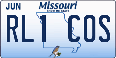 MO license plate RL1C0S