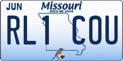 MO license plate RL1C0U