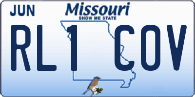MO license plate RL1C0V