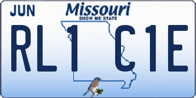 MO license plate RL1C1E