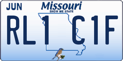 MO license plate RL1C1F