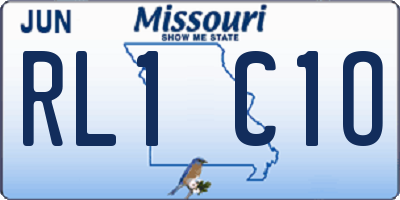 MO license plate RL1C1O