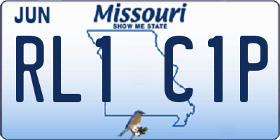 MO license plate RL1C1P