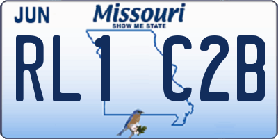 MO license plate RL1C2B
