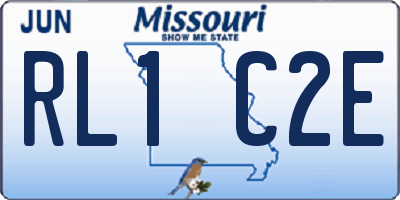 MO license plate RL1C2E