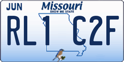 MO license plate RL1C2F
