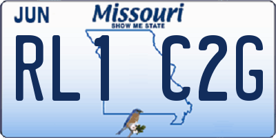 MO license plate RL1C2G