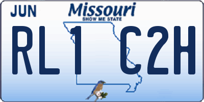 MO license plate RL1C2H