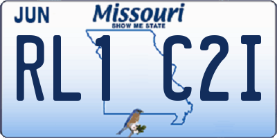 MO license plate RL1C2I