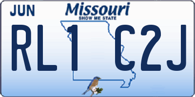 MO license plate RL1C2J