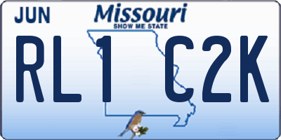 MO license plate RL1C2K
