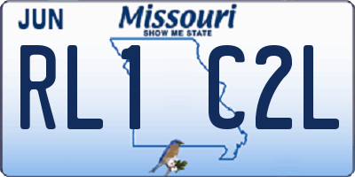 MO license plate RL1C2L